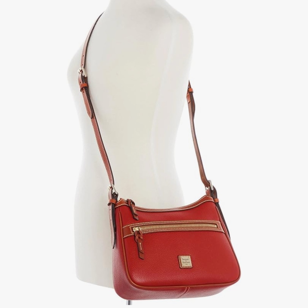 Dooney & Bourke Presley Pebble Leather Crossbody W/ Adjustable Shoulder Strap - Picture 4 of 9